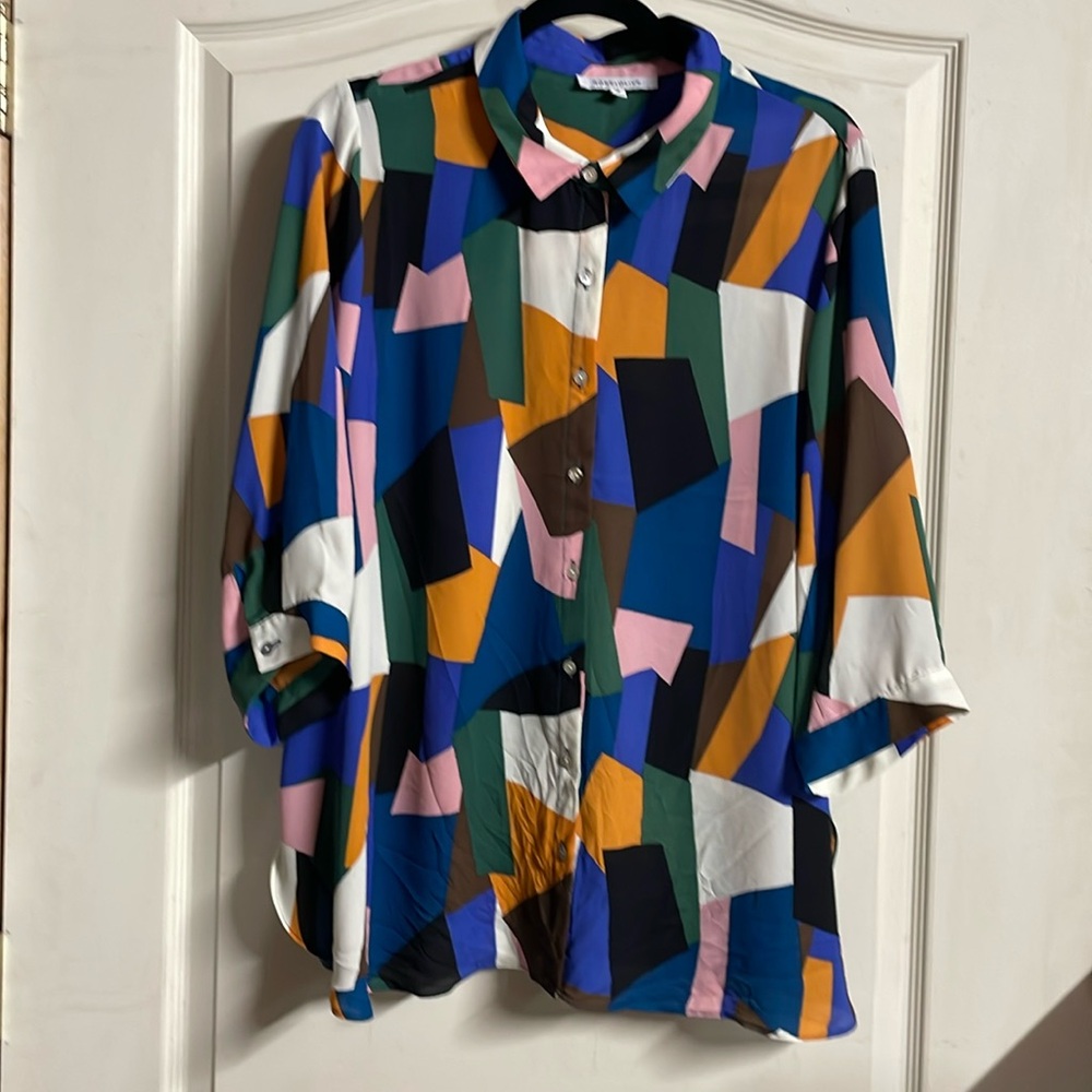 Women’s Rose+Olive multicolored tunic 1xl